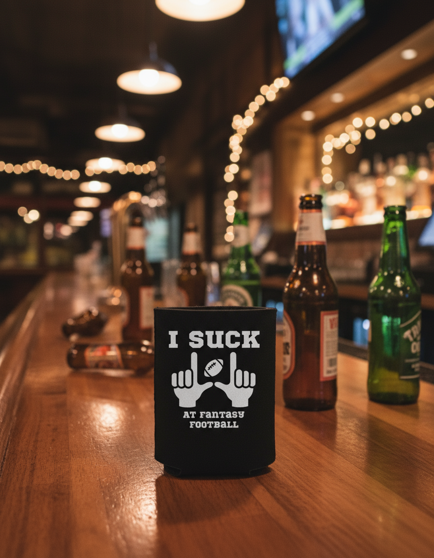 I Suck At Fantasy Football Koozie