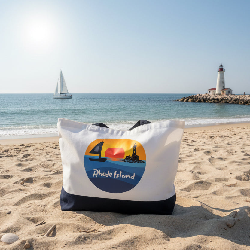 Rhode Island 401 Sunset Tote Bag