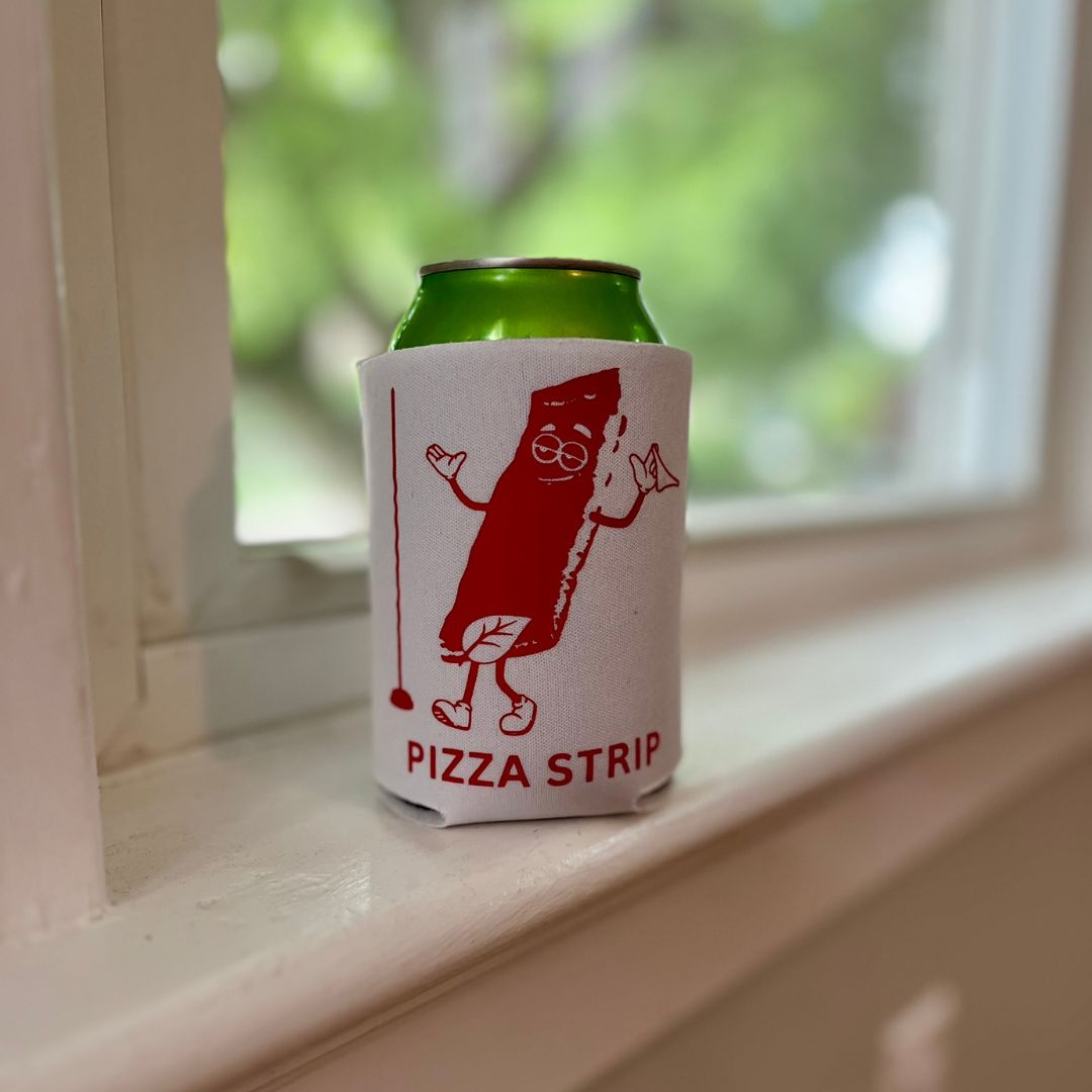 Rhode Island Pizza Strip Dad Joke Can Koozie – Keep Your Drink Cool with a Slice of Laughter!