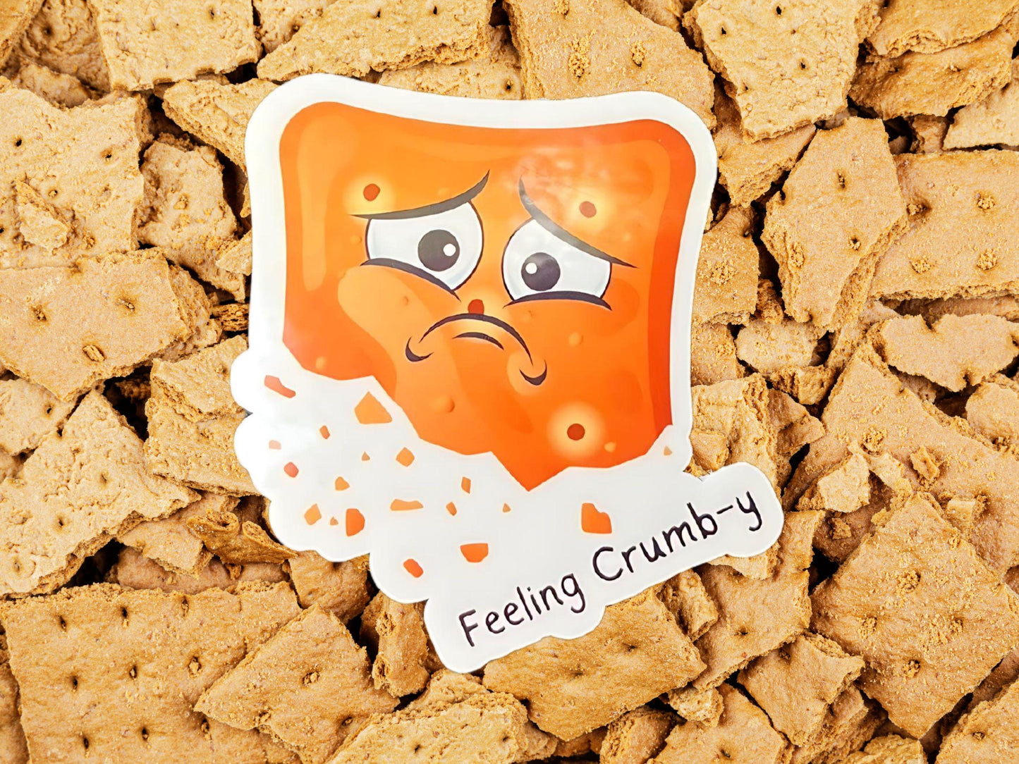 Feeling Crumby Sticker – Funny Dad Joke Sticker for Laptop, Water Bottle, or Journal