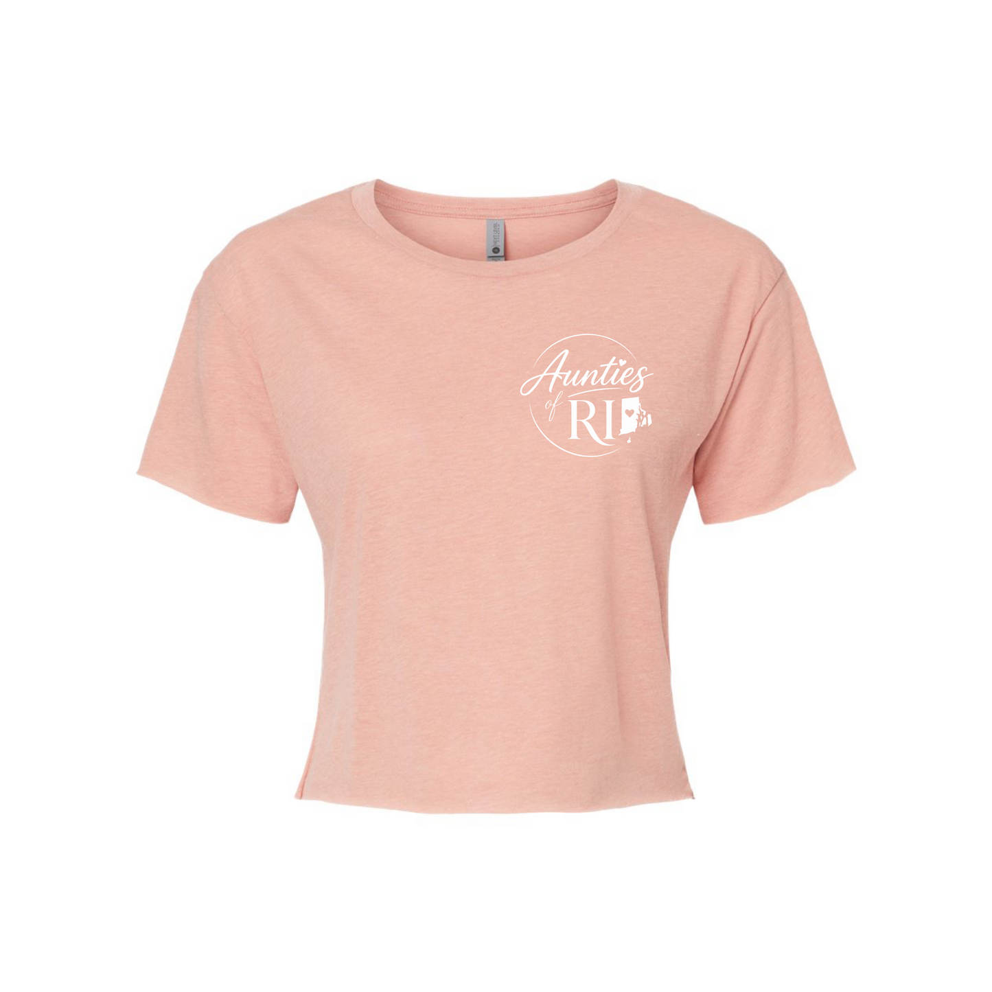 Aunties of RI | Official Logo Festival Crop Tee | Small Logo