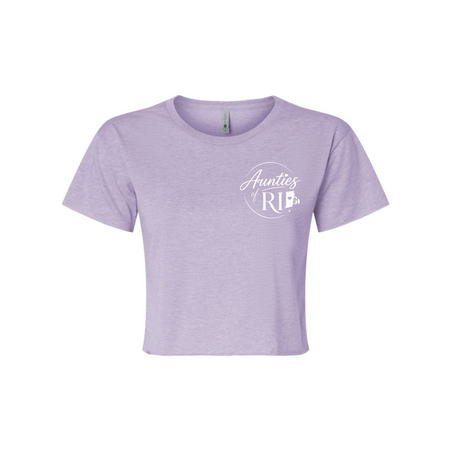 Aunties of RI | Official Logo Festival Crop Tee | Small Logo
