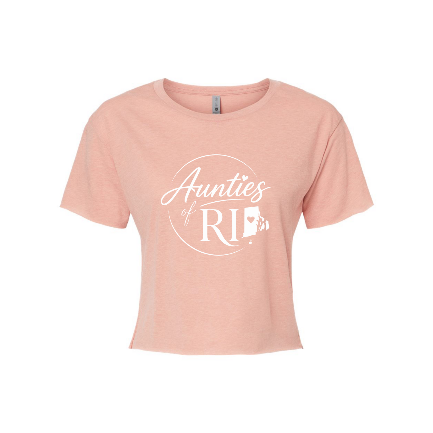 Aunties of RI | Official Logo Festival Crop Tee | Large Logo
