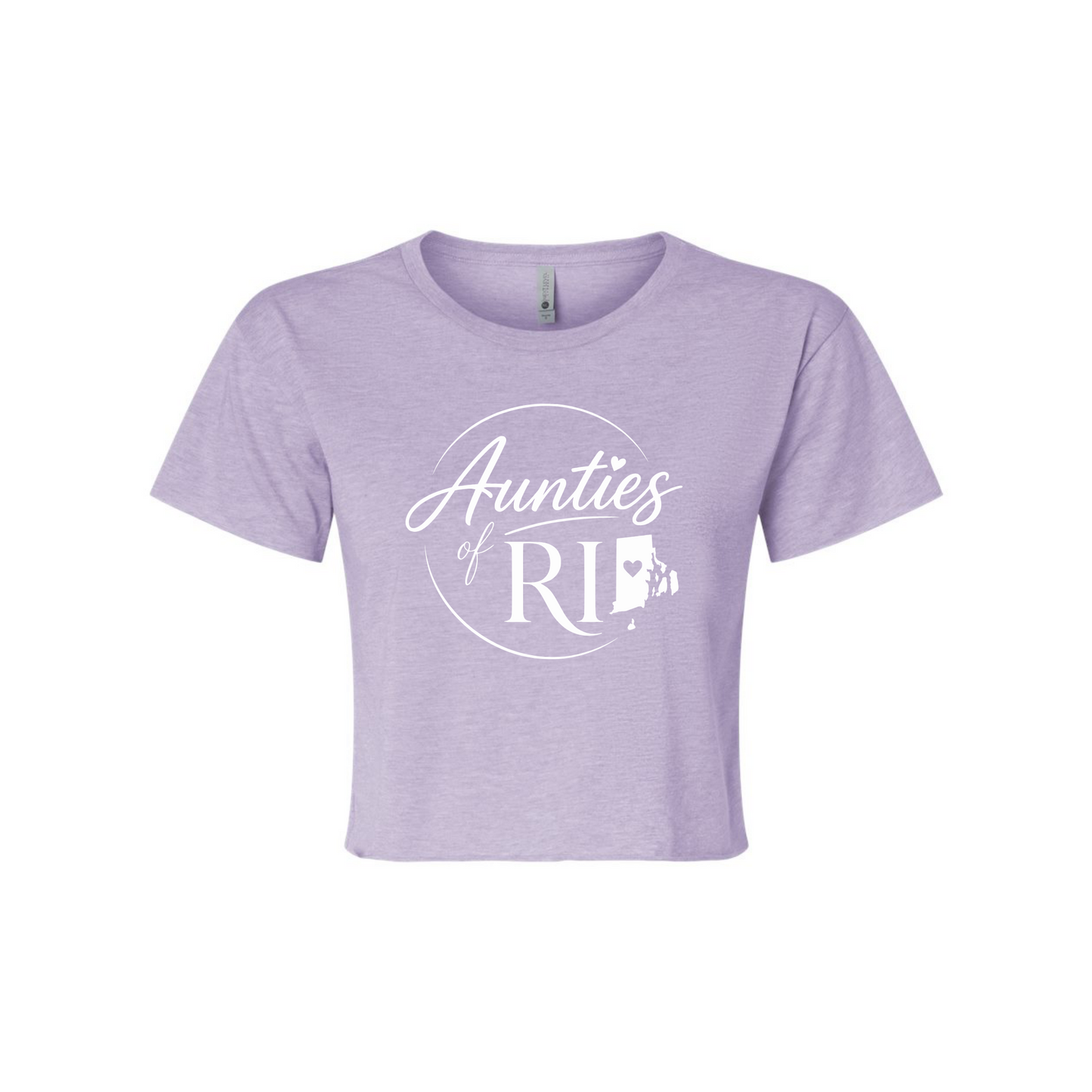 Aunties of RI | Official Logo Festival Crop Tee | Large Logo