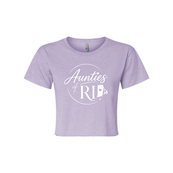 Aunties of RI | Official Logo Festival Crop Tee | Large Logo