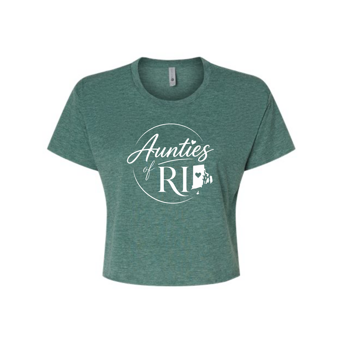 Aunties of RI | Official Logo Festival Crop Tee | Large Logo