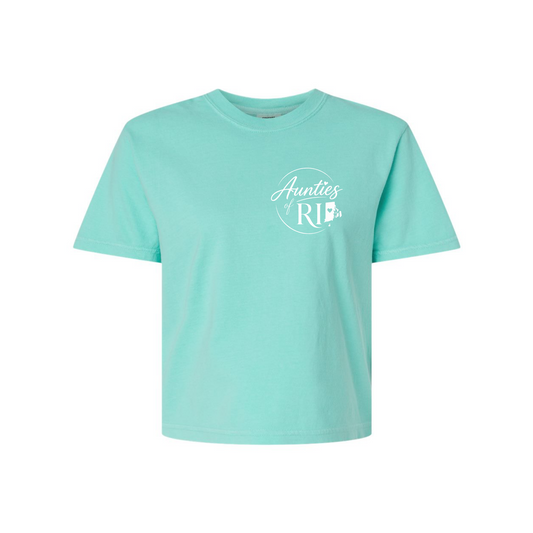 Aunties of RI | Official Logo Boxy Tee | Small Logo