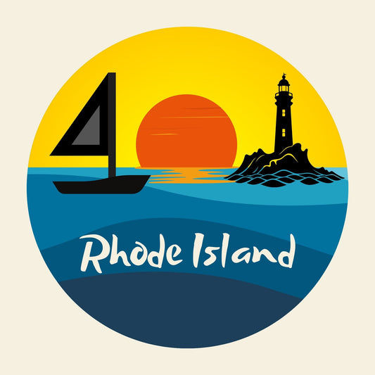 401 Rhode Island Sticker 2.5″