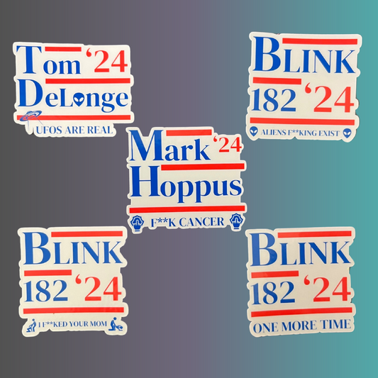 Blink 182 Stickers - Campaign 2024 for Laptop, Water Bottle, or Notebook