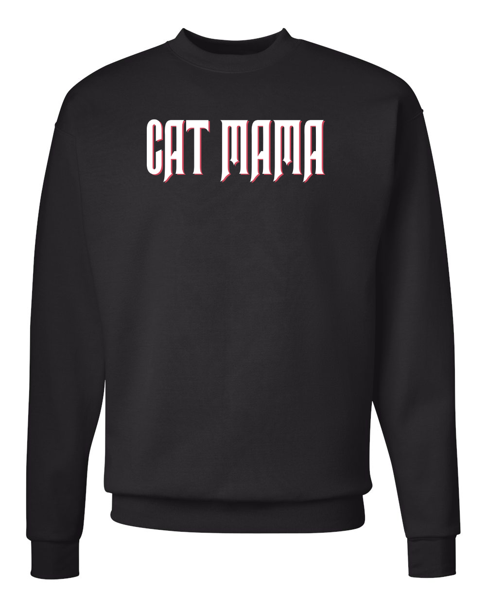 Cat Mom Mama Mommy Wicked Inspired Crew Sweatshirt Black