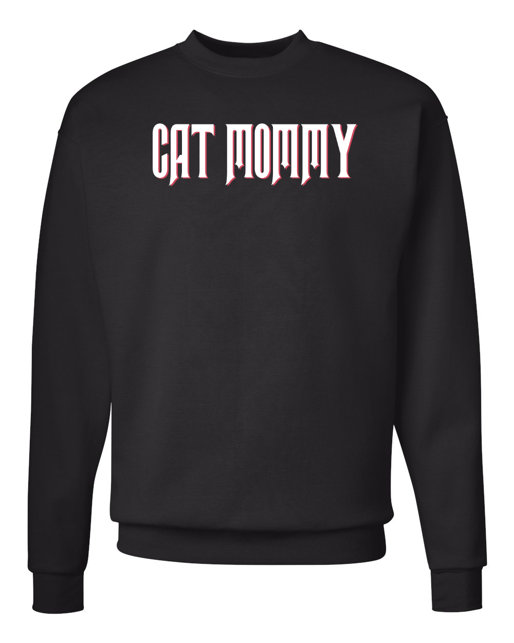 Cat Mom Mama Mommy Wicked Inspired Crew Sweatshirt Black