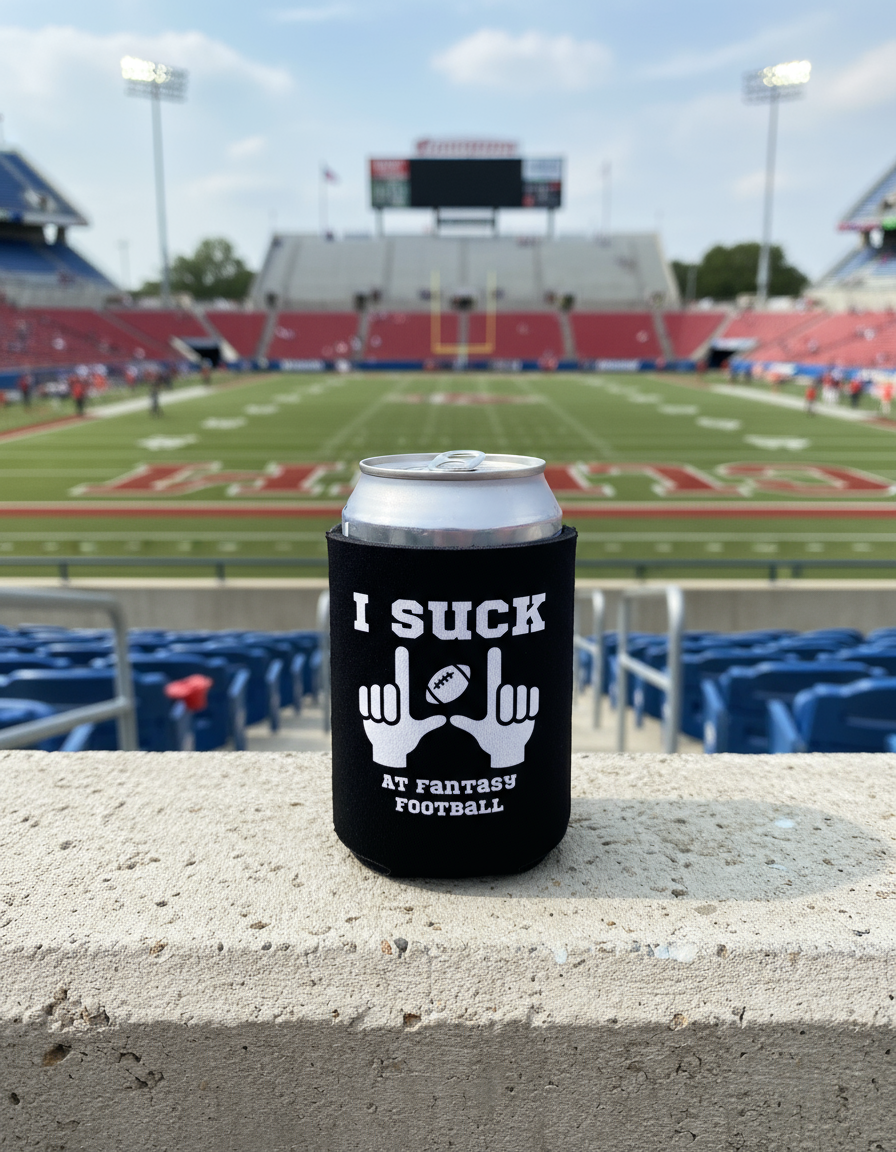I Suck At Fantasy Football Koozie