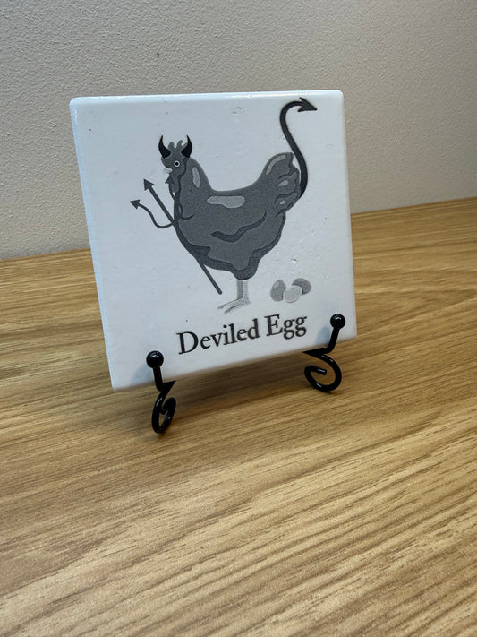 Deviled Egg Tile Coaster - 4inch