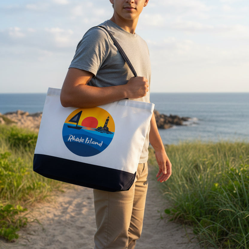 Rhode Island 401 Sunset Tote Bag