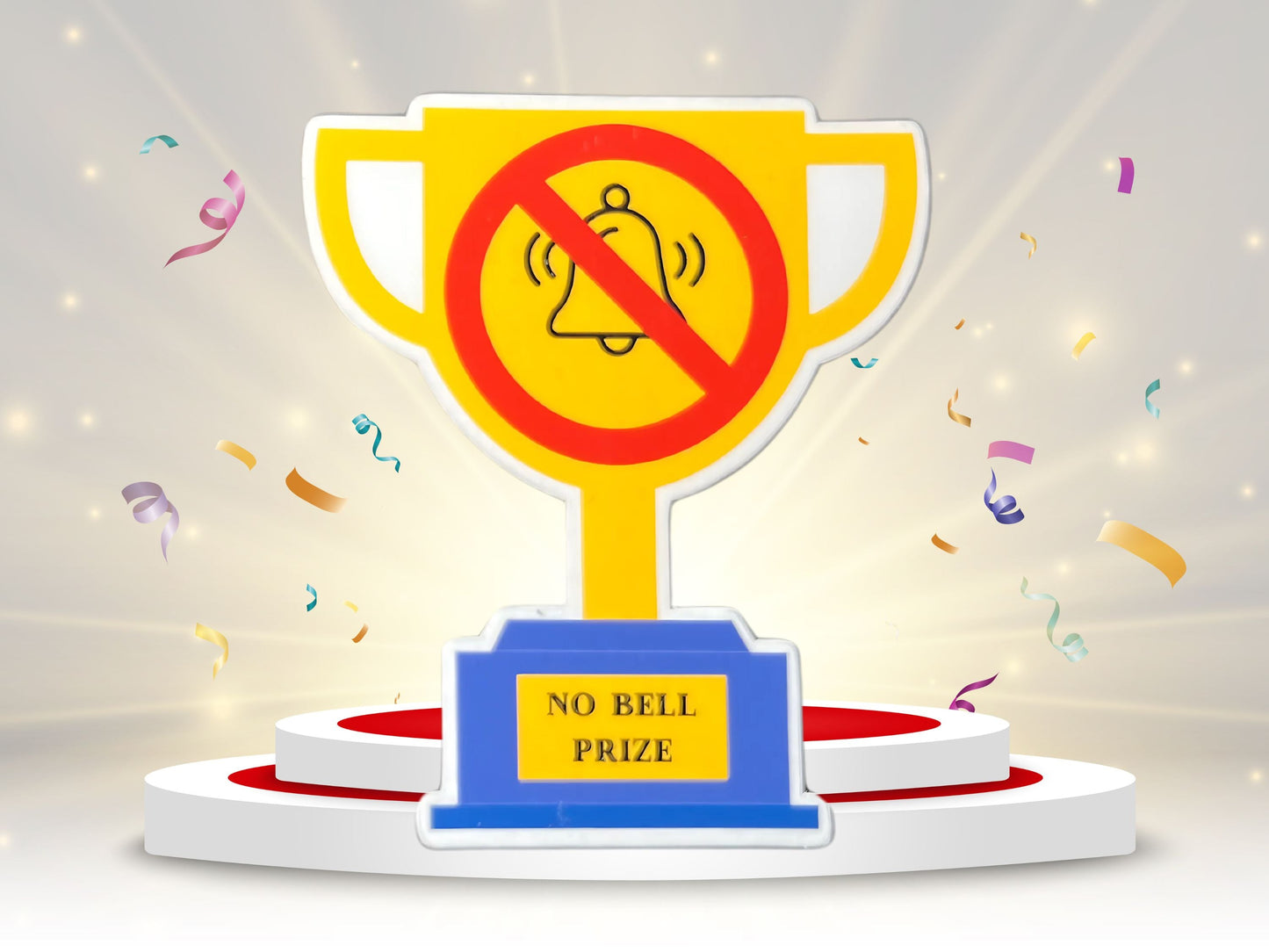 No Bell Prize Pun Sticker - Perfect for Laptops, Water Bottles, & More