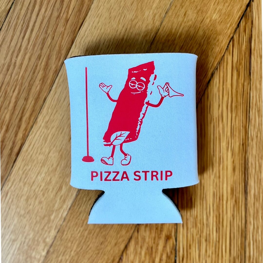 Rhode Island Pizza Strip Dad Joke Can Koozie – Keep Your Drink Cool with a Slice of Laughter!