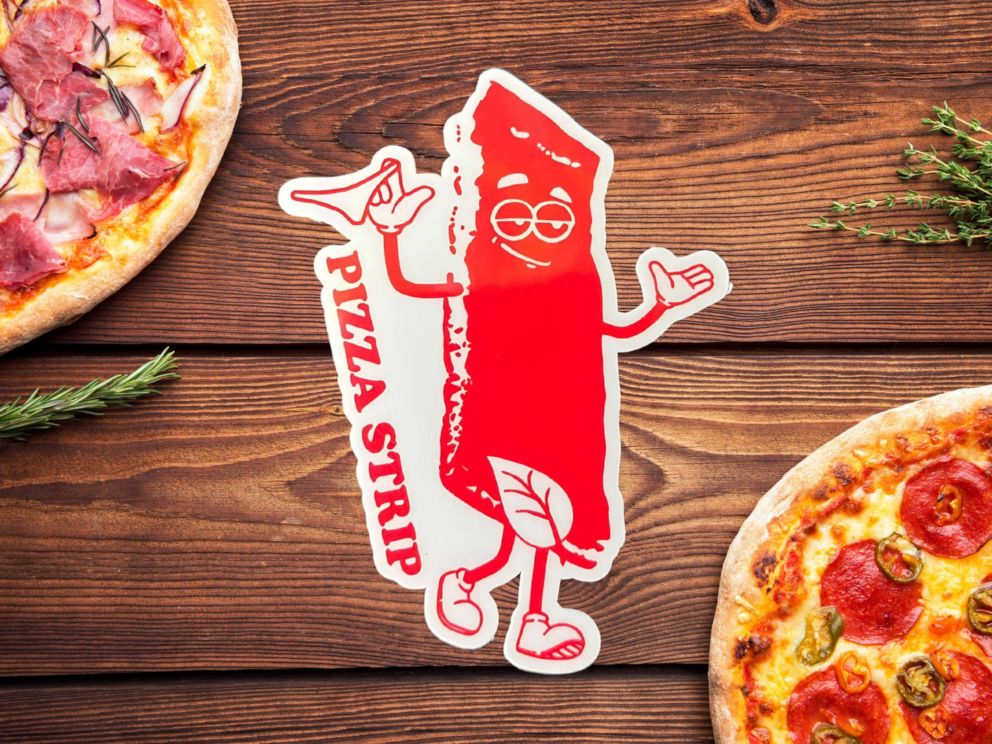 Rhode Island Pizza Strip Sticker – Funny Pizza Lover Sticker for Laptop, Water Bottle, or Notebook