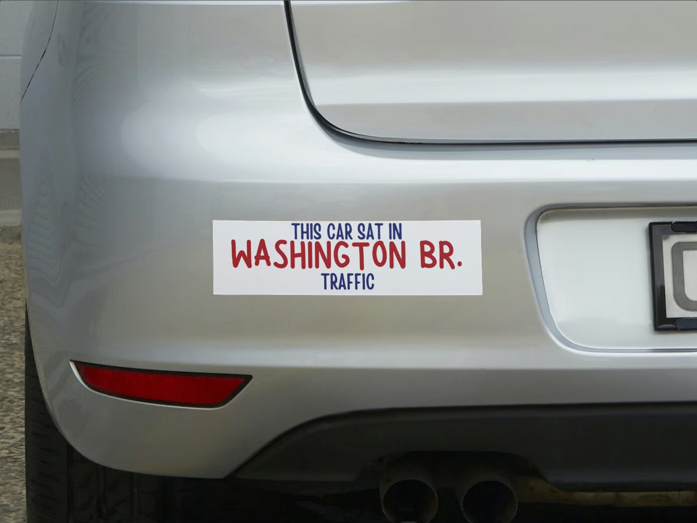 This Car Sat In Washington Br. Traffic Bumper Sticker – Rhode Island Bridge