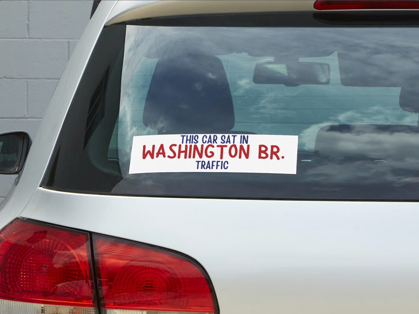 This Car Sat In Washington Br. Traffic Bumper Sticker – Rhode Island Bridge
