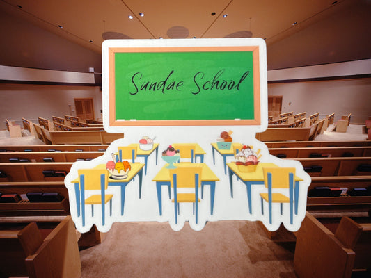 Sunday School Pun Sticker - Perfect for Laptops, Water Bottles, & More