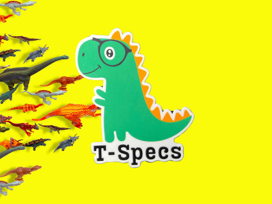 T Specs Pun Sticker - Perfect for Laptops, Water Bottles, & More