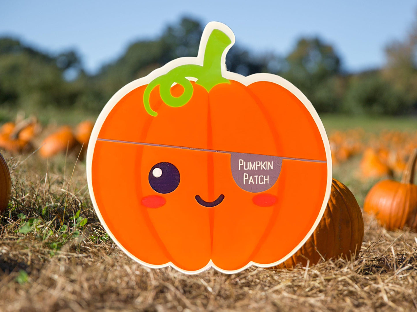 Pumpkin Patch Fall Halloween Pun Dad Joke Sticker - Great for Laptops, Water Bottles, Notebooks & More