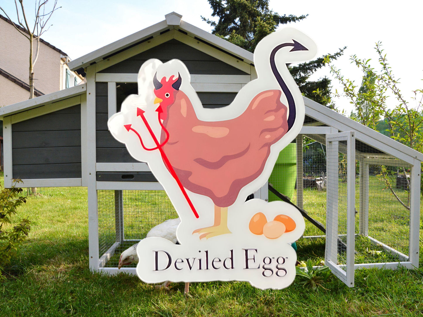 Deviled Egg Halloween Pun Dad Joke Sticker - Spooky Fun for Laptops, Water Bottles, & More